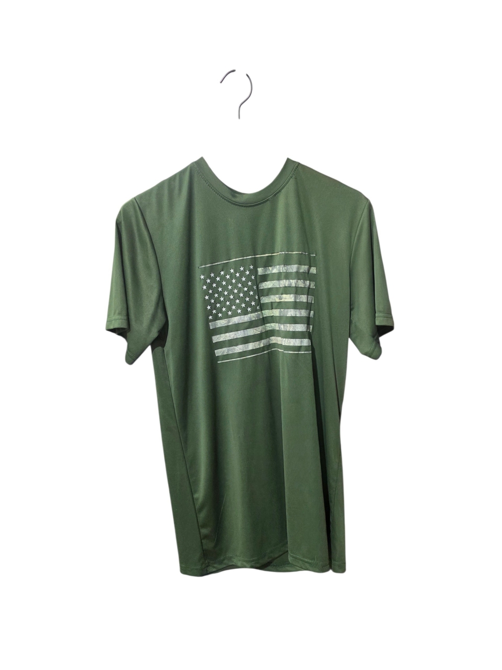 Mossy Oak Olive Green Short Sleeve Flag T-Shirt